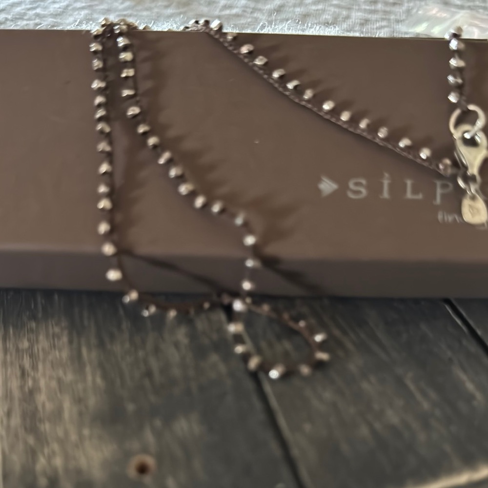 Silpada Silver Beaded Cord Necklace N2107 - Picture 9 of 10